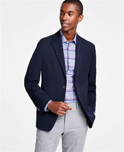 michael kors men's classic-fit stretch solid blazers|Michael Kors Men's Classic.